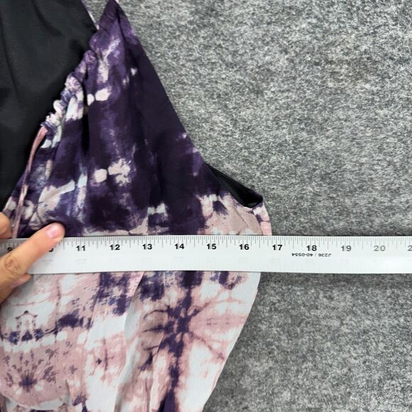 Lavender Brown Dress Women S Small Black Colorblock Sheath Short Tasseled V-Neck - Picture 5 of 7